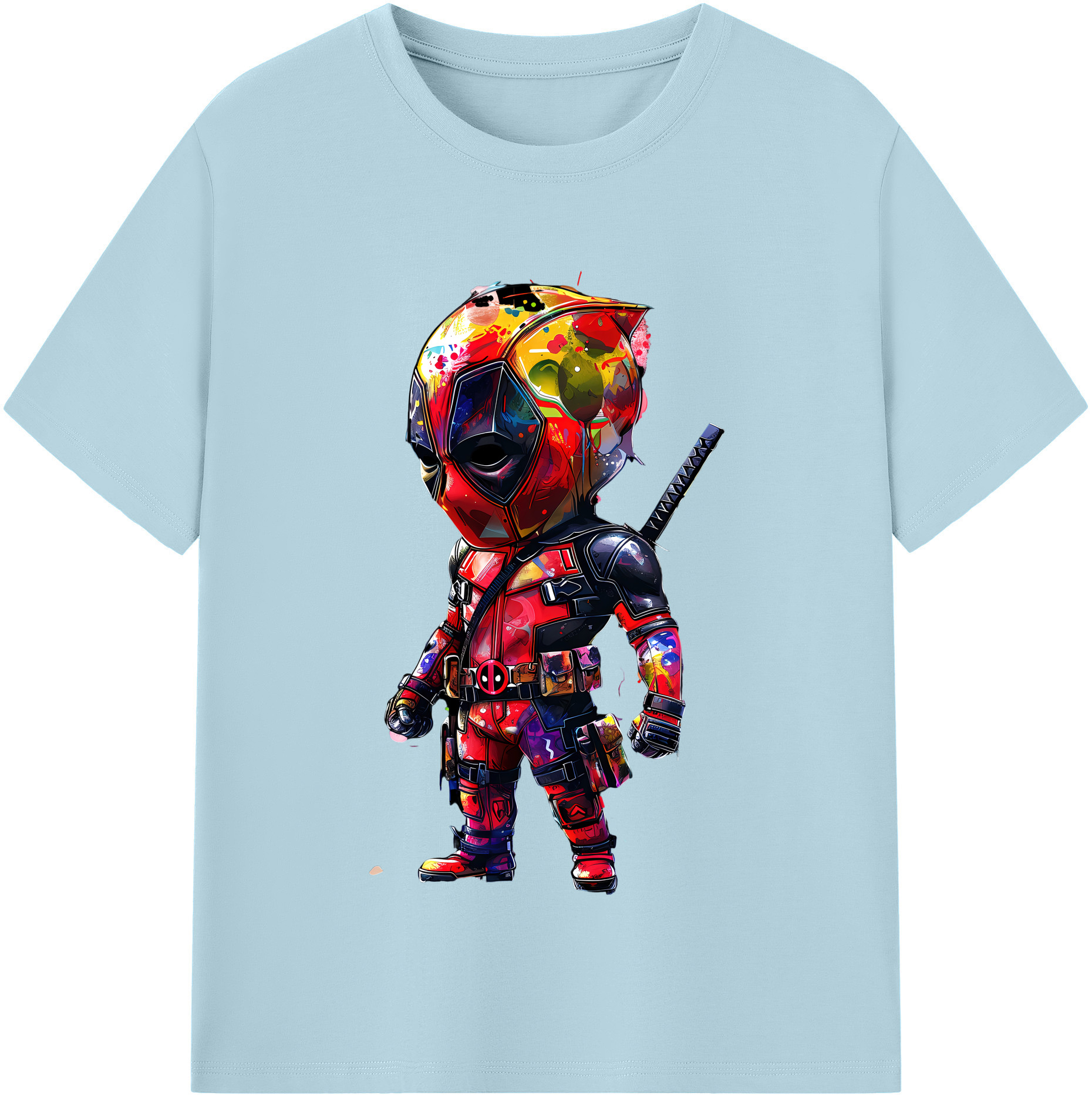 （画像用） Deadpool デッドプール 綿100％半袖Tシャツ（フロントプリント）